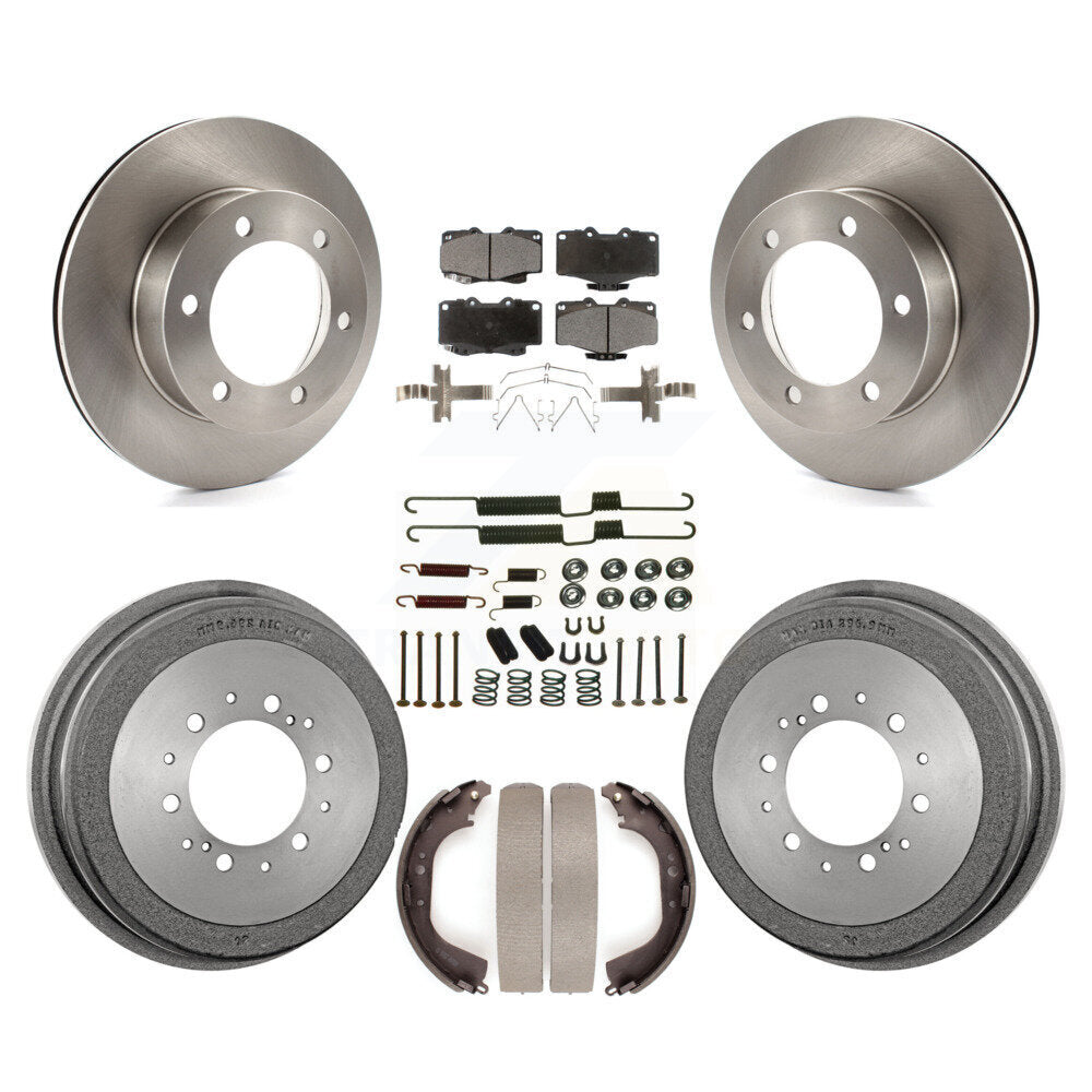 Front Rear Disc Brake Rotors Ceramic Pads And Drum Kit (7Pc) For Toyota 4Runner