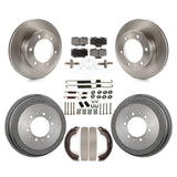 Front Rear Disc Brake Rotors Ceramic Pads And Drum Kit (7Pc) For Toyota 4Runner