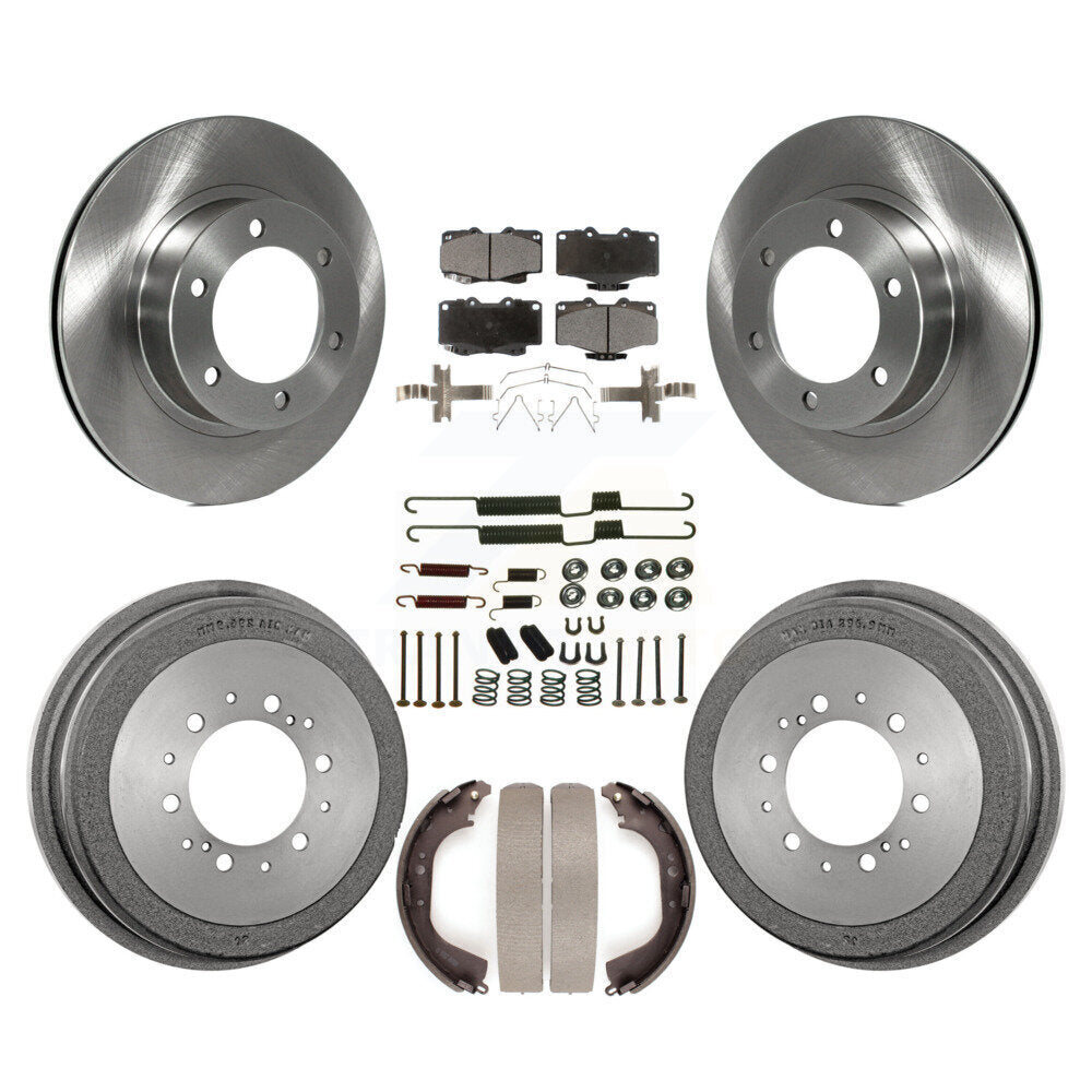 Front Rear Disc Brake Rotors Ceramic Pads And Drum Kit (7Pc) For Toyota 4Runner