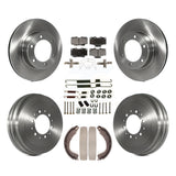 Front Rear Disc Brake Rotors Ceramic Pads And Drum Kit (7Pc) For Toyota 4Runner