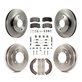 Front Rear Disc Brake Rotor Ceramic Pad And Drum Kit (7Pc) For Mitsubishi Lancer