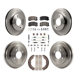 Front Rear Disc Brake Rotor Ceramic Pad And Drum Kit (7Pc) For Mitsubishi Lancer