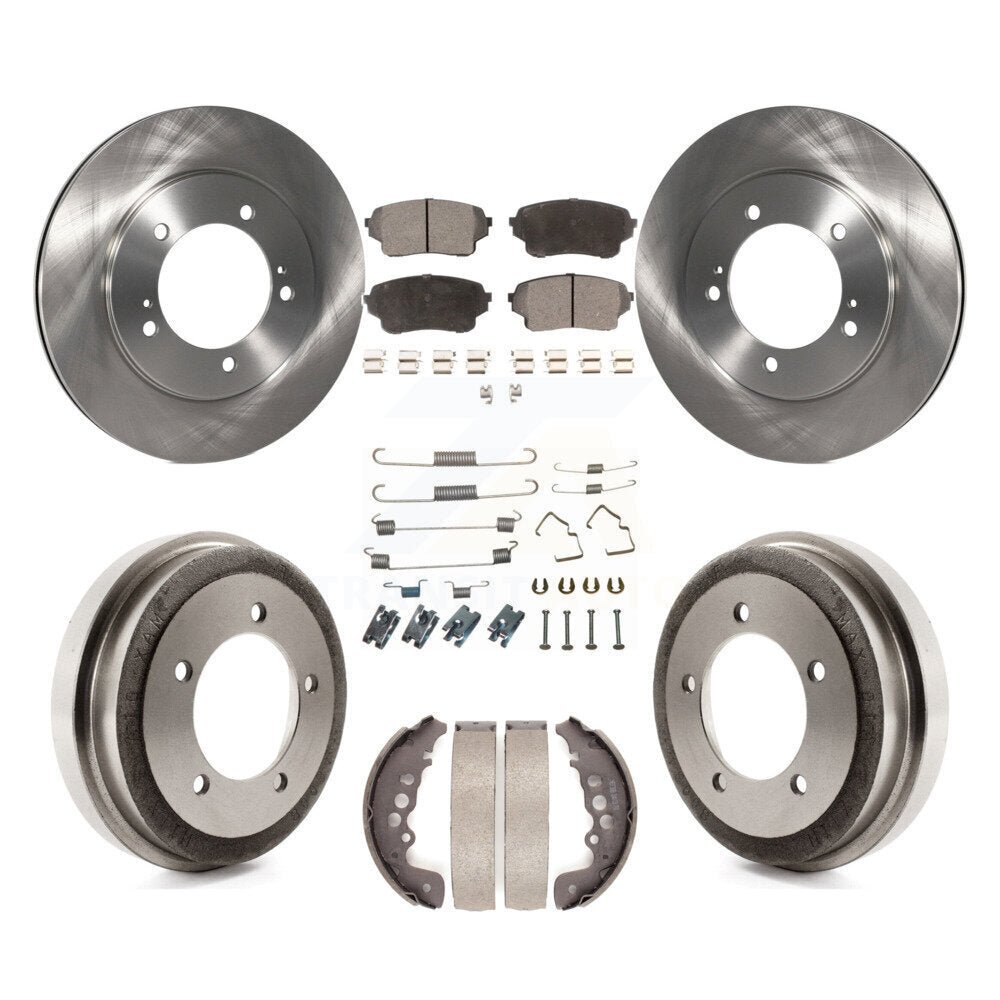 Kit de plaquettes et de tambour en céramique, Rotor de frein à disque avant et arrière (7 pièces) pour Suzuki Grand Vitara 