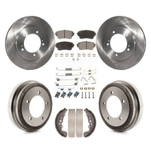 Charger l'image dans la galerie, Kit de plaquettes et de tambour en céramique, Rotor de frein à disque avant et arrière (7 pièces) pour Suzuki Grand Vitara 