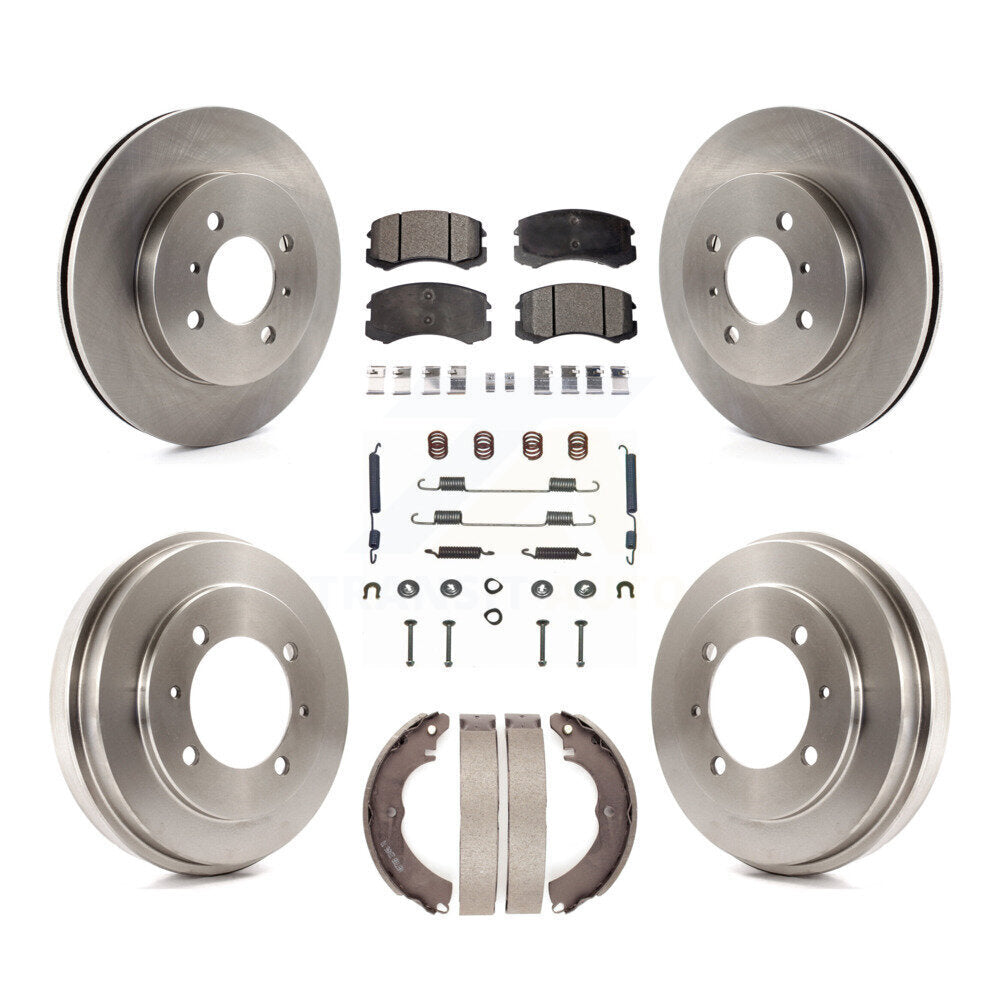 Kit de tambour à plaquettes en céramique, Rotors de frein à disque avant et arrière (7 pièces) pour Mitsubishi Lancer ES 