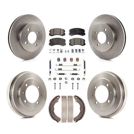 Kit de tambour à plaquettes en céramique, Rotors de frein à disque avant et arrière (7 pièces) pour Mitsubishi Lancer ES 