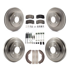 Front Rear Disc Brake Rotor Ceramic Pad And Drum Kit (7Pc) For Mitsubishi Lancer