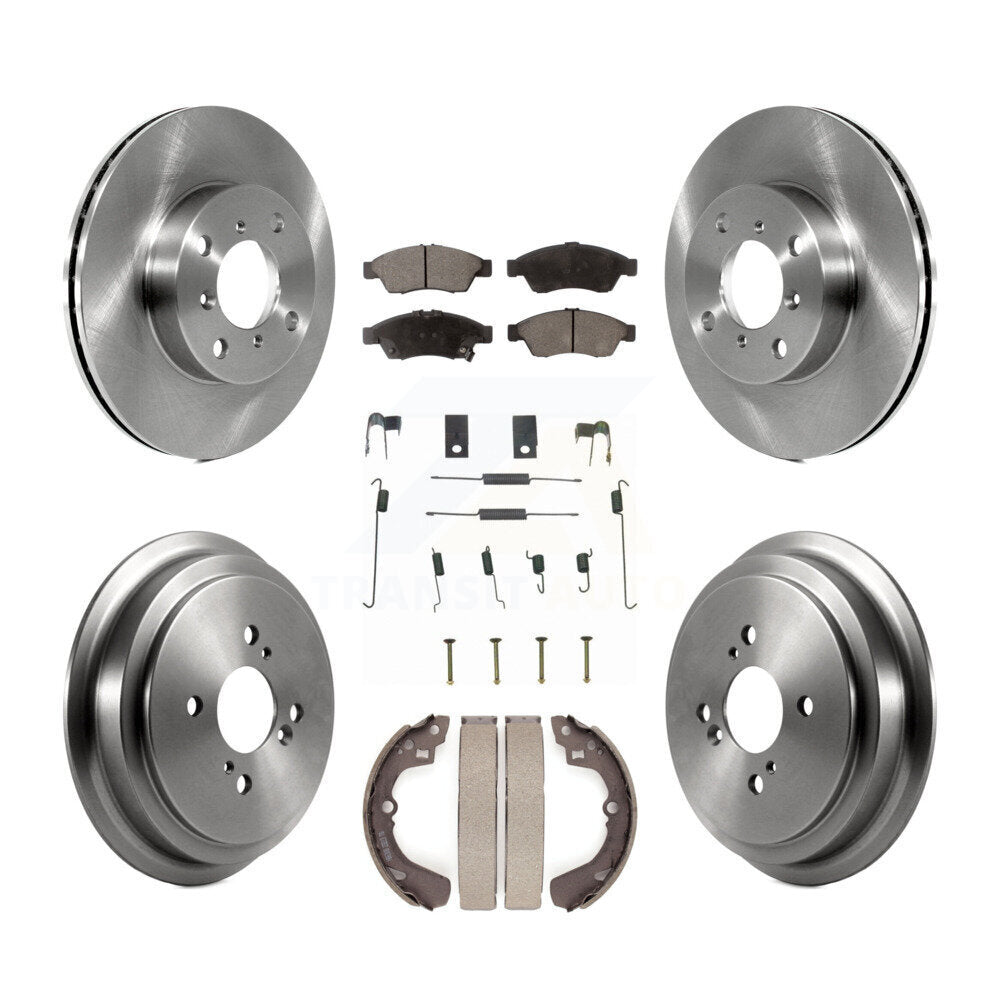 [Front+Rear] 2006-2007 Suzuki Aerio Premium OE Brake Rotor Drum Kit & Ceramic Pads For Max Braking