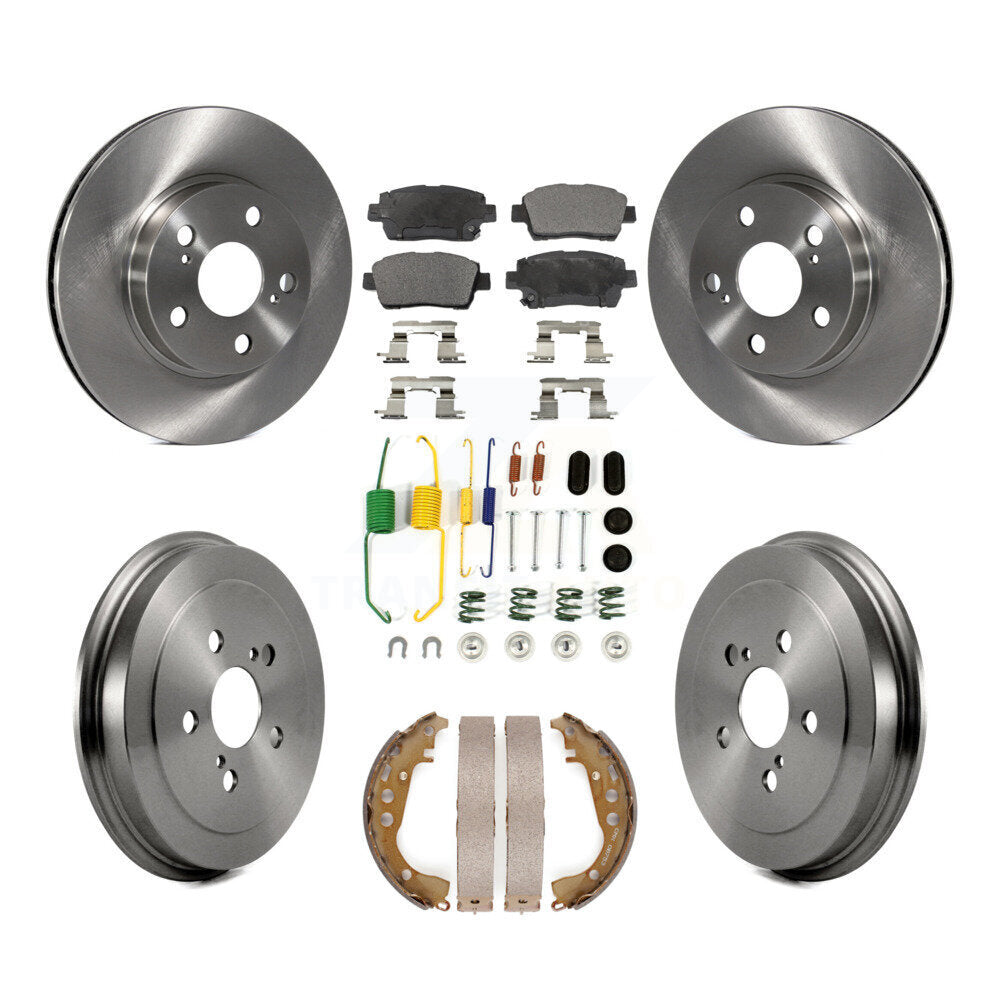 Kit de plaquettes et de tambour en céramique, Rotor de frein à disque avant et arrière (7 pièces) pour Toyota Prius 2008 