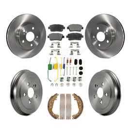 [Front+Rear] 2008 Toyota Prius Premium OE Brake Rotor Drum Kit & Ceramic Pads For Max Braking