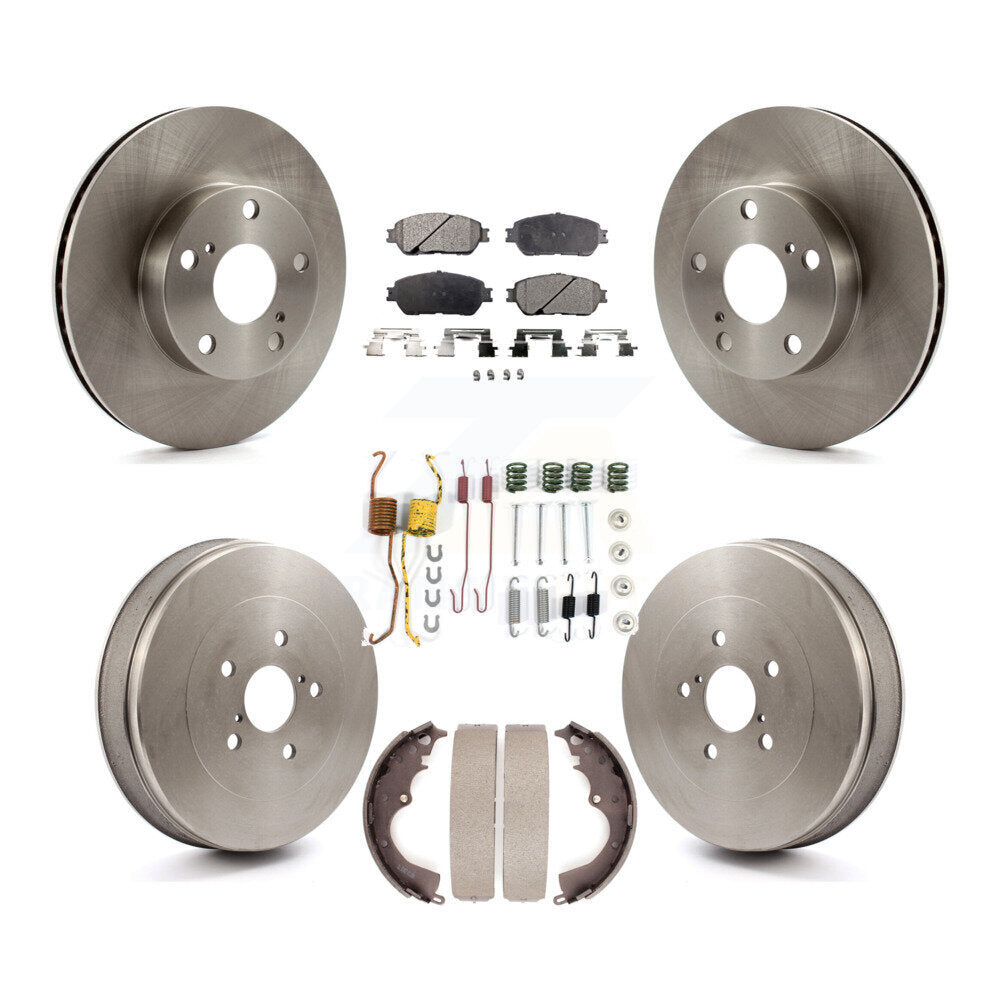 Rotors de frein à disque avant et arrière, plaquettes en céramique et Kit de tambour (7 pièces) pour Toyota Tacoma 