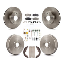 Charger l'image dans la galerie, Rotors de frein à disque avant et arrière, plaquettes en céramique et Kit de tambour (7 pièces) pour Toyota Tacoma 