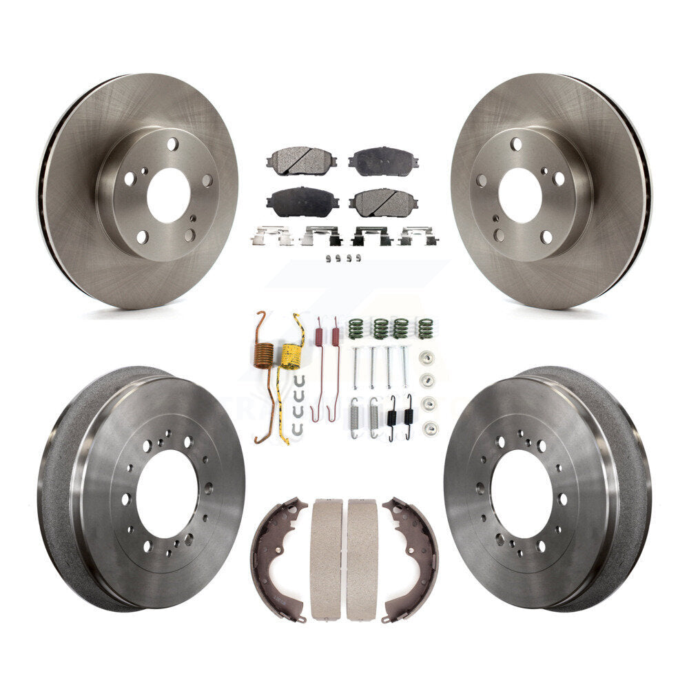 Kit de plaquettes et de tambour en céramique pour rotor de frein avant et arrière (7 pièces) pour Toyota Tacoma 4WD 2015 