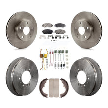 Charger l&#39;image dans la galerie, Kit de plaquettes et de tambour en céramique pour rotor de frein avant et arrière (7 pièces) pour Toyota Tacoma 4WD 2015 