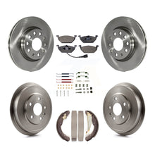 Charger l'image dans la galerie, Rotors de frein à disque avant et arrière, tampons en céramique et Kit de tambour (7 pièces) pour Volkswagen Jetta 