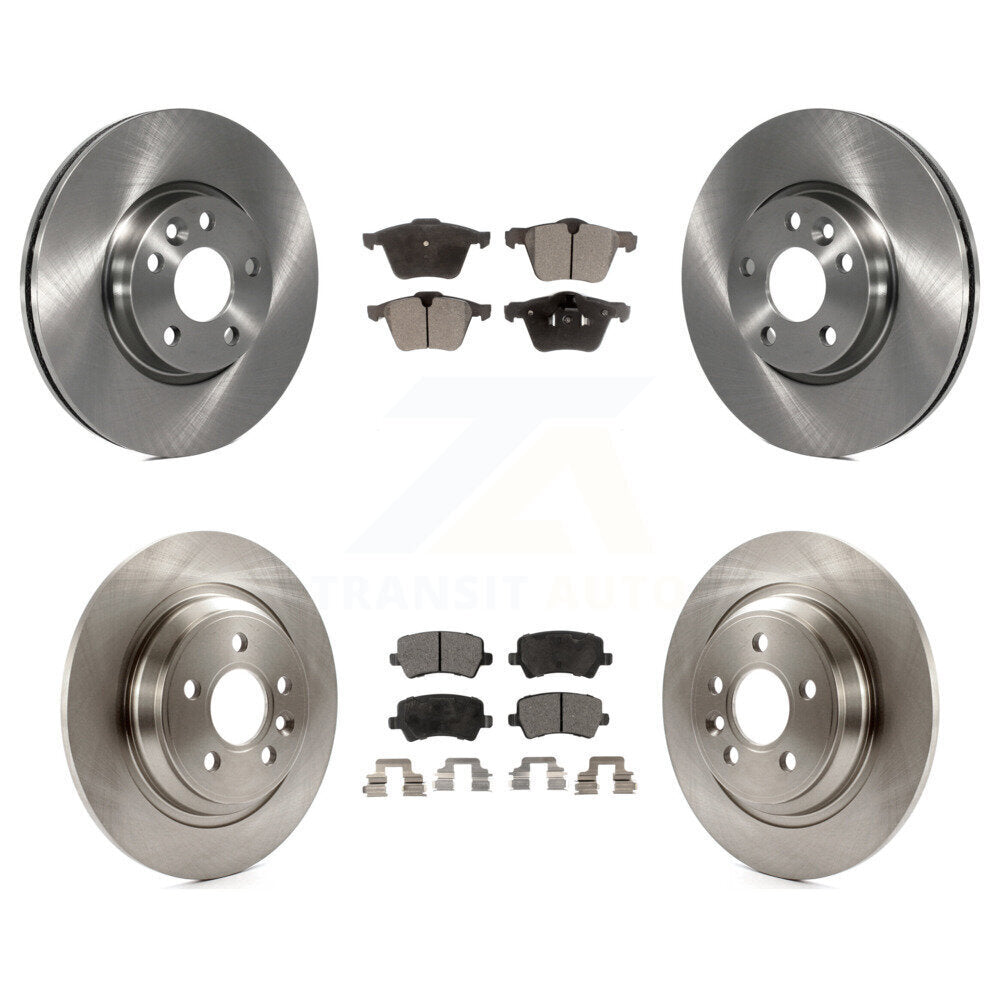 Front Rear Brake Rotor & Ceramic Pad Kit For Volvo V70 With 300mm Diameter