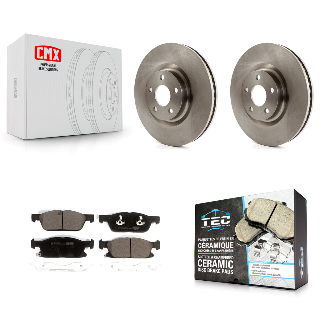 Front Disc Brake Rotors And Ceramic Pads Kit For Lincoln Continental