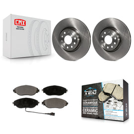 Kit de rotors de frein à disque avant et plaquettes en céramique pour Volkswagen GTI Jetta 