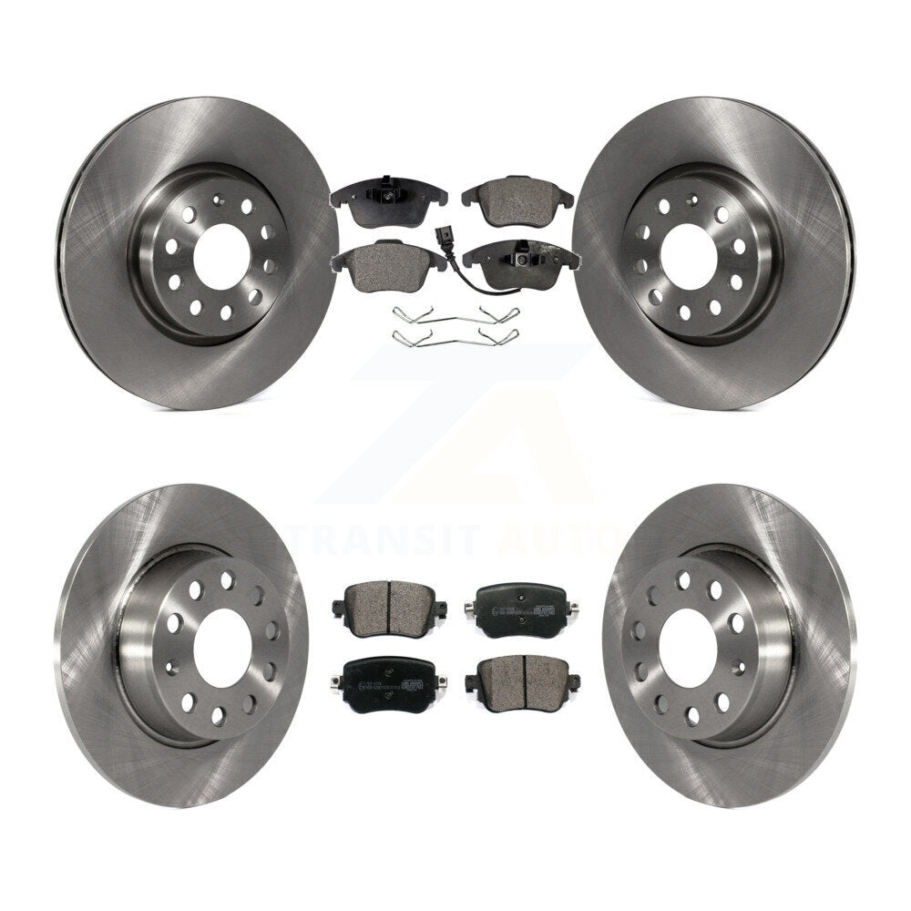 Front Rear Disc Brake Rotors And Ceramic Pads Kit For Volkswagen Passat