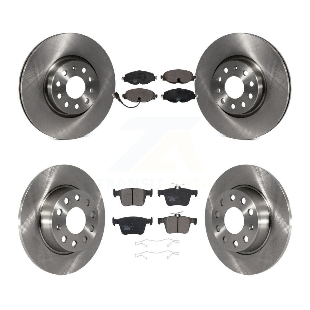 Front Rear Disc Brake Rotor Ceramic Pad Kit For Audi A3 Quattro Sportback e-tron