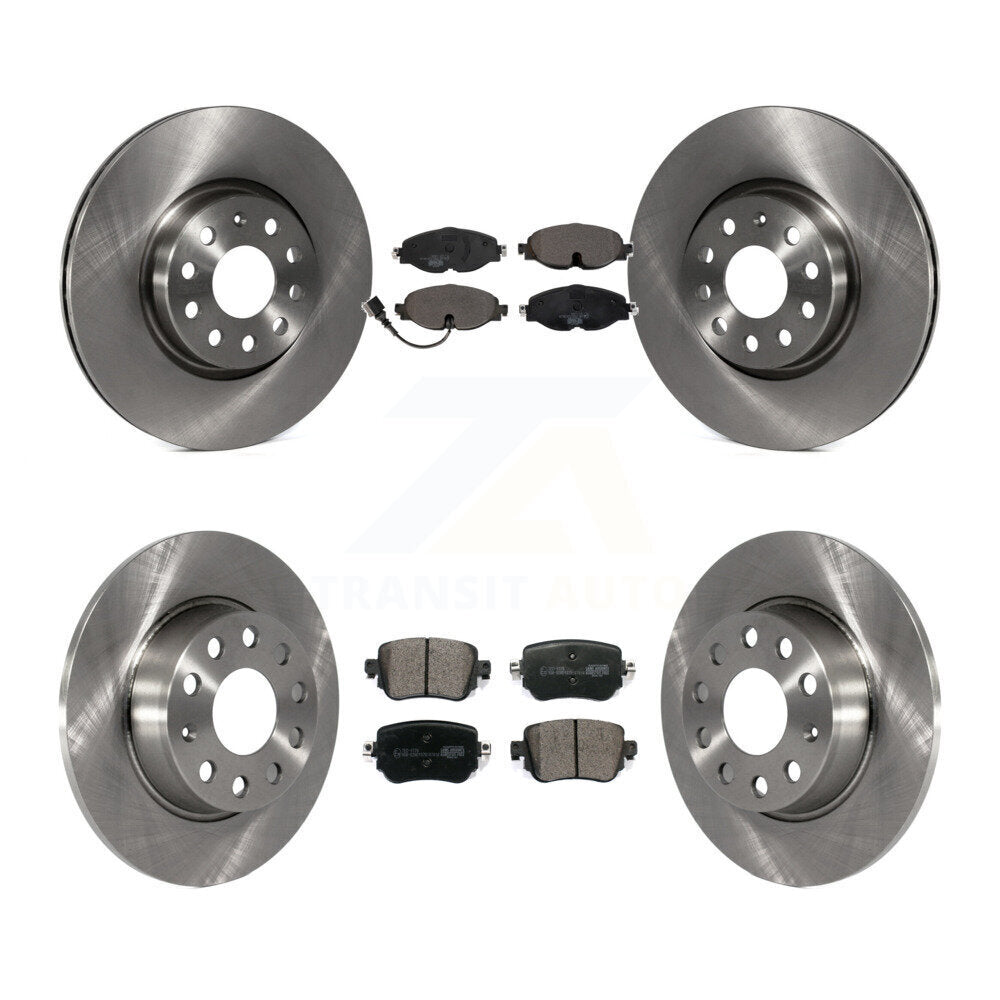 Front Rear Brake Rotor & Ceramic Pad Kit For Volkswagen GTI Golf Alltrack Passat
