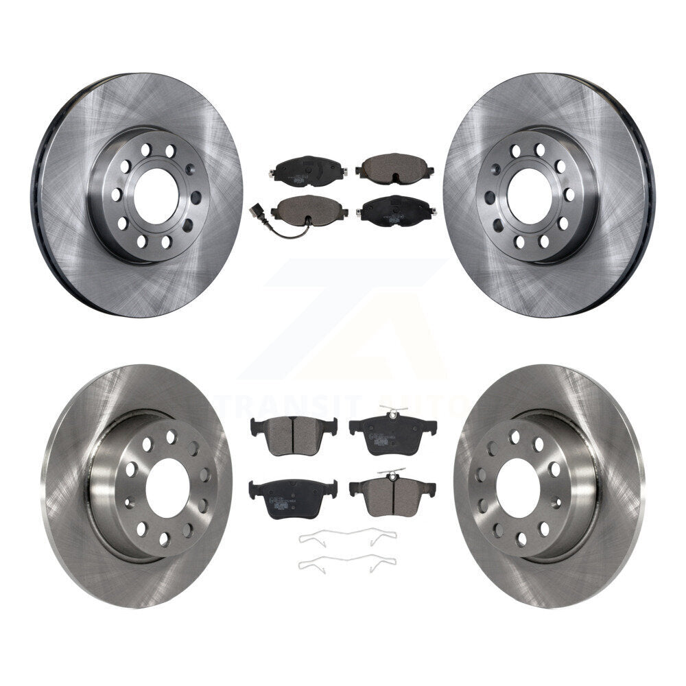 Front Rear Brake Rotor And Ceramic Pad Kit For Audi A3 Quattro Volkswagen e-Golf