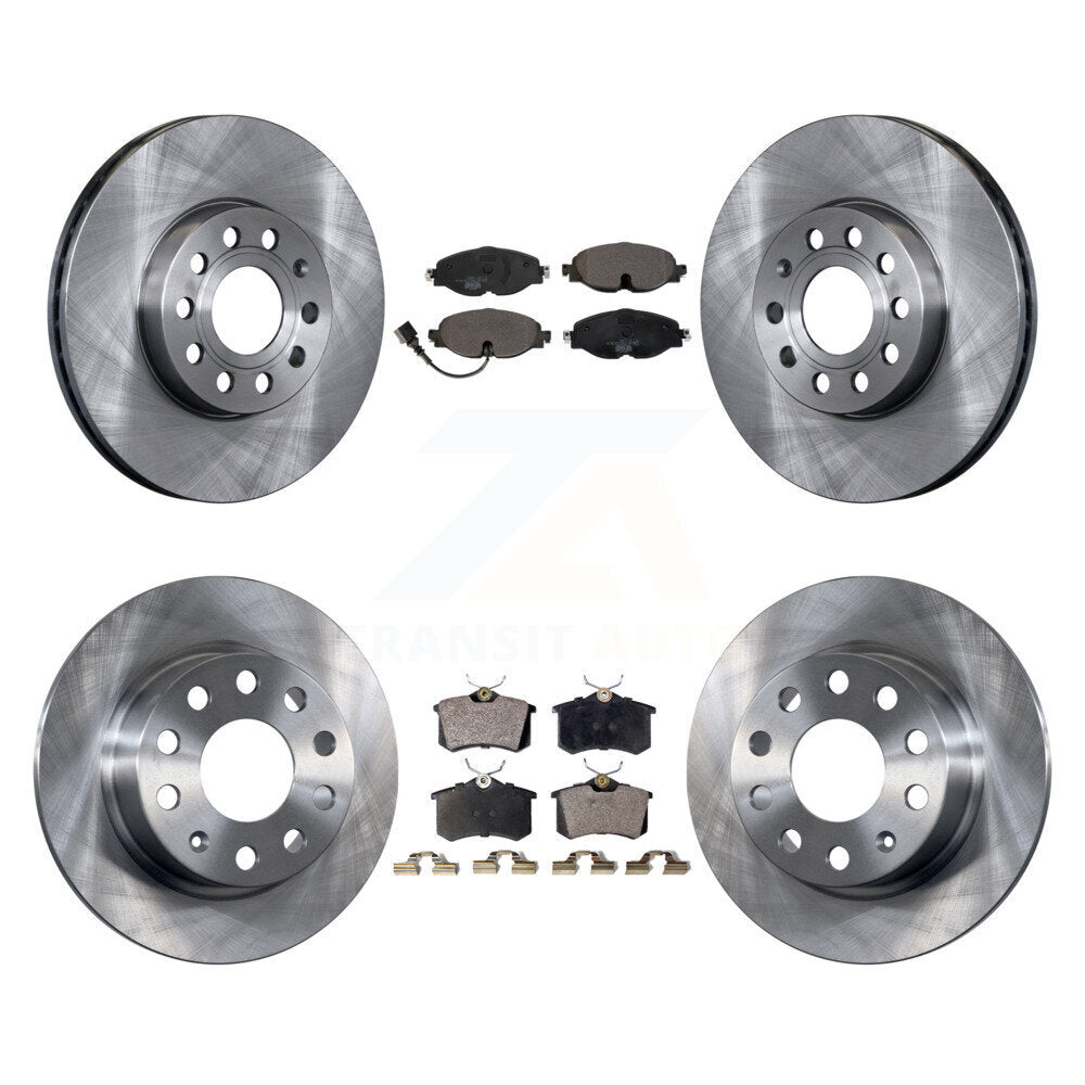 Front Rear Disc Brake Rotors And Ceramic Pads Kit For Volkswagen Golf SportWagen