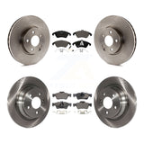 Front Rear Disc Brake Rotors And Ceramic Pads Kit For Mercedes-Benz E250