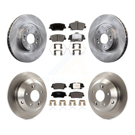 Front Rear Brake Rotors & Ceramic Pad Kit For Kia Sorento Hyundai Santa Fe Sport