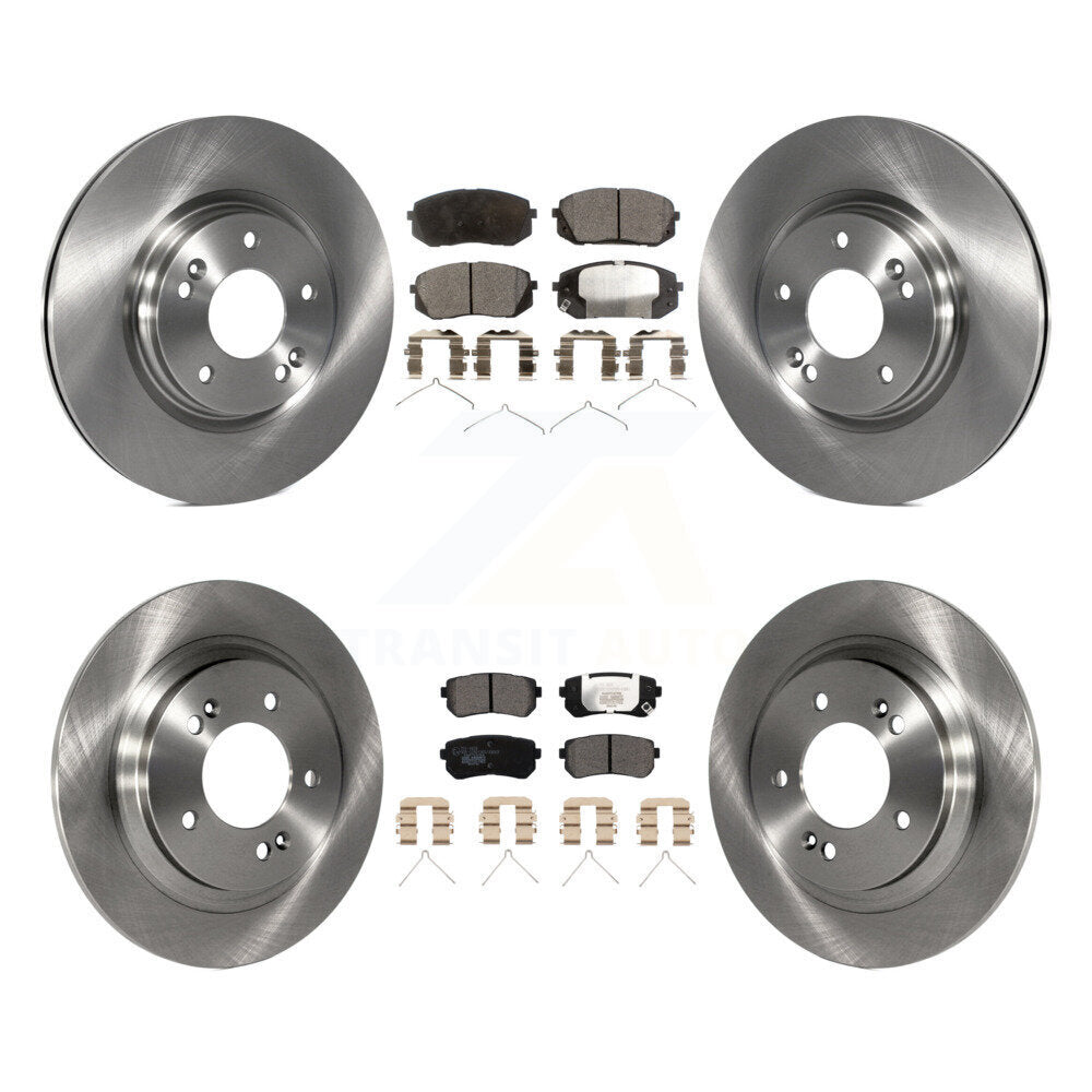 [Front+Rear] 2016 Kia Optima LX/EX/LX 1.6T Premium OE Brake Rotors & Ceramic Pads Kit For Max Braking
