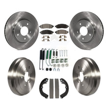 Charger l&#39;image dans la galerie, Front Rear Brake Rotor Ceramic Pad And Drum Kit (7Pc) For Nissan NV200 Chevrolet