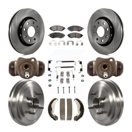 Front Rear Brake Rotors Ceramic Pad & Drum Kit (9Pc) For Chevrolet Aveo Aveo5 G3