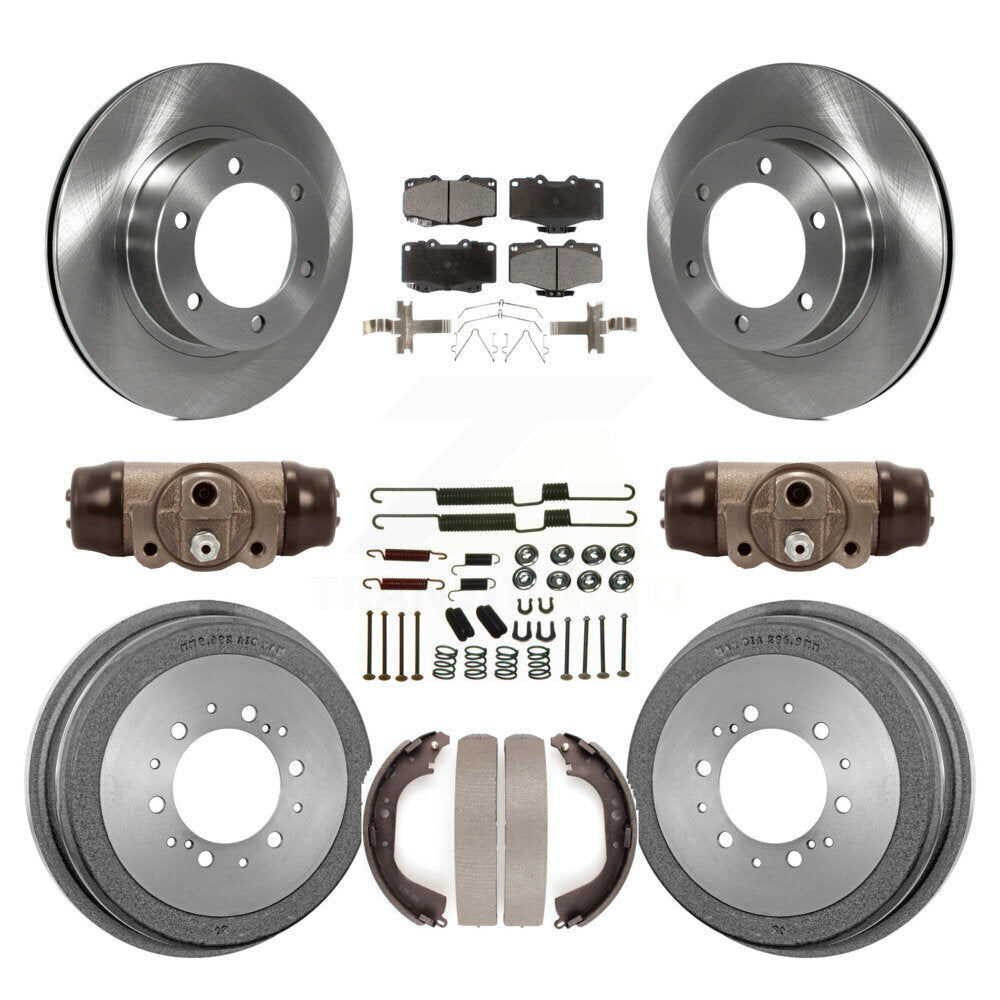 Front Rear Disc Brake Rotors Ceramic Pads And Drum Kit (9Pc) For Toyota 4Runner