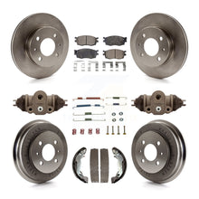 Charger l&#39;image dans la galerie, Front Rear Brake Rotor Ceramic Pad Drum Kit (9Pc) For Hyundai Accent To 09 30 05