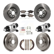 Load image into Gallery viewer, Front Rear Disc Brake Rotors Ceramic Pad And Drum Kit (9Pc) For Volkswagen Jetta