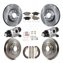 Charger l'image dans la galerie, Front Rear Disc Brake Rotors Ceramic Pad And Drum Kit (9Pc) For Volkswagen Jetta