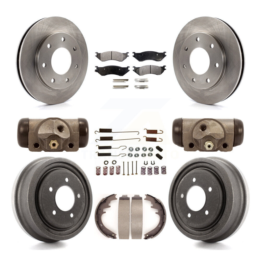 [Front+Rear] 1999 Ford F-150 4WD Premium OE Brake Rotor Drum Kit & Ceramic Pads For Max Braking