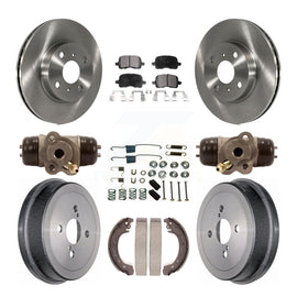 Front Rear Brake Rotors Ceramic Pad Drum Kit (9Pc) For Toyota Corolla From 04 02