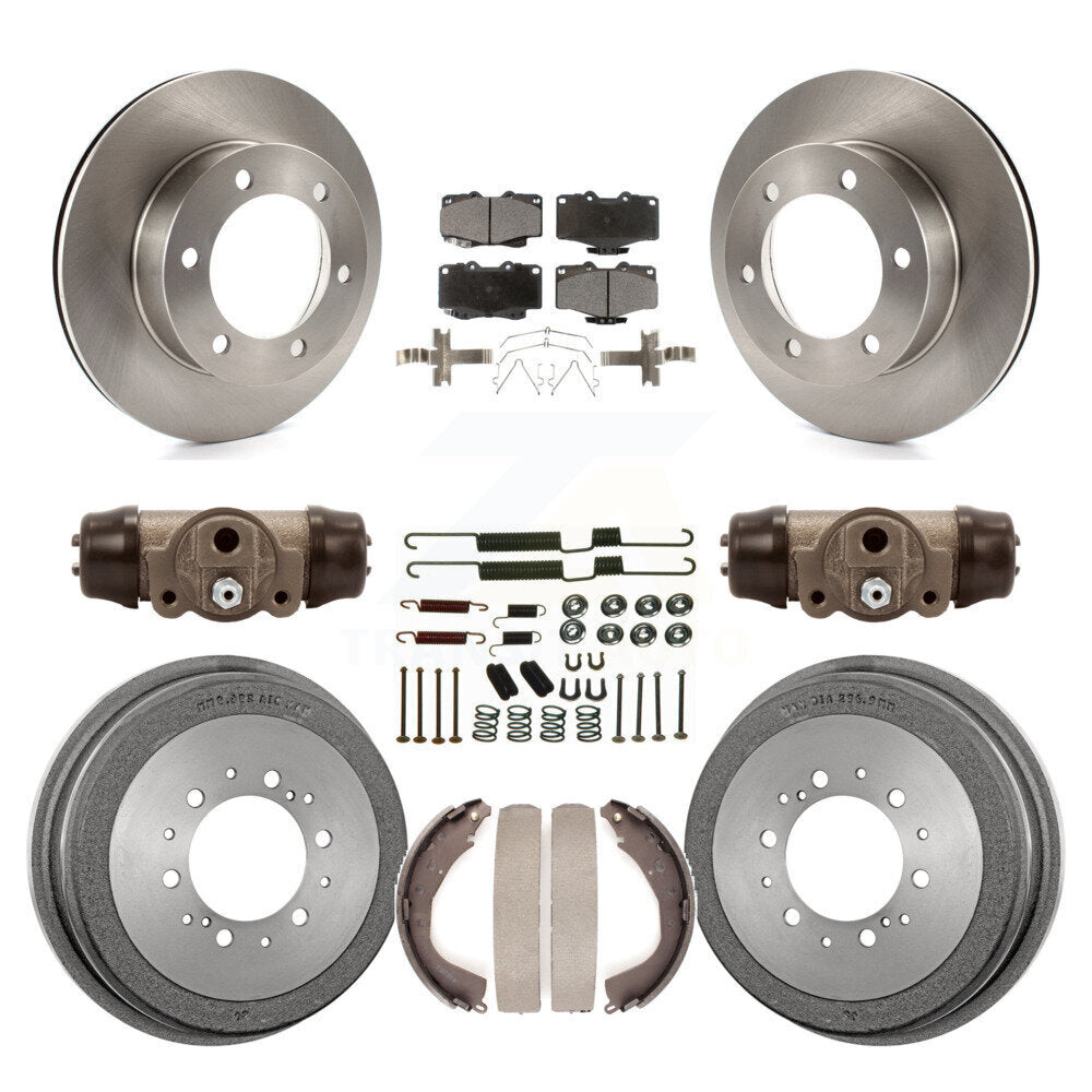 Front Rear Disc Brake Rotors Ceramic Pads And Drum Kit (9Pc) For Toyota 4Runner