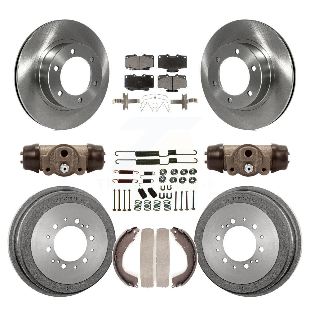 Front Rear Disc Brake Rotors Ceramic Pads And Drum Kit (9Pc) For Toyota 4Runner