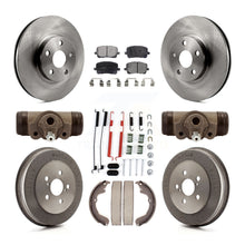 Load image into Gallery viewer, Front Rear Brake Rotor Ceramic Pad Drum Kit (9Pc) For Toyota Matrix Pontiac Vibe