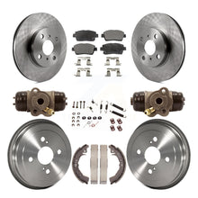 Load image into Gallery viewer, [Front+Rear] 2001-2005 Toyota Echo Premium OE Brake Rotor Drum Kit &amp; Ceramic Pads For Max Braking