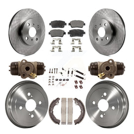 [Front+Rear] 2001-2005 Toyota Echo Premium OE Brake Rotor Drum Kit & Ceramic Pads For Max Braking