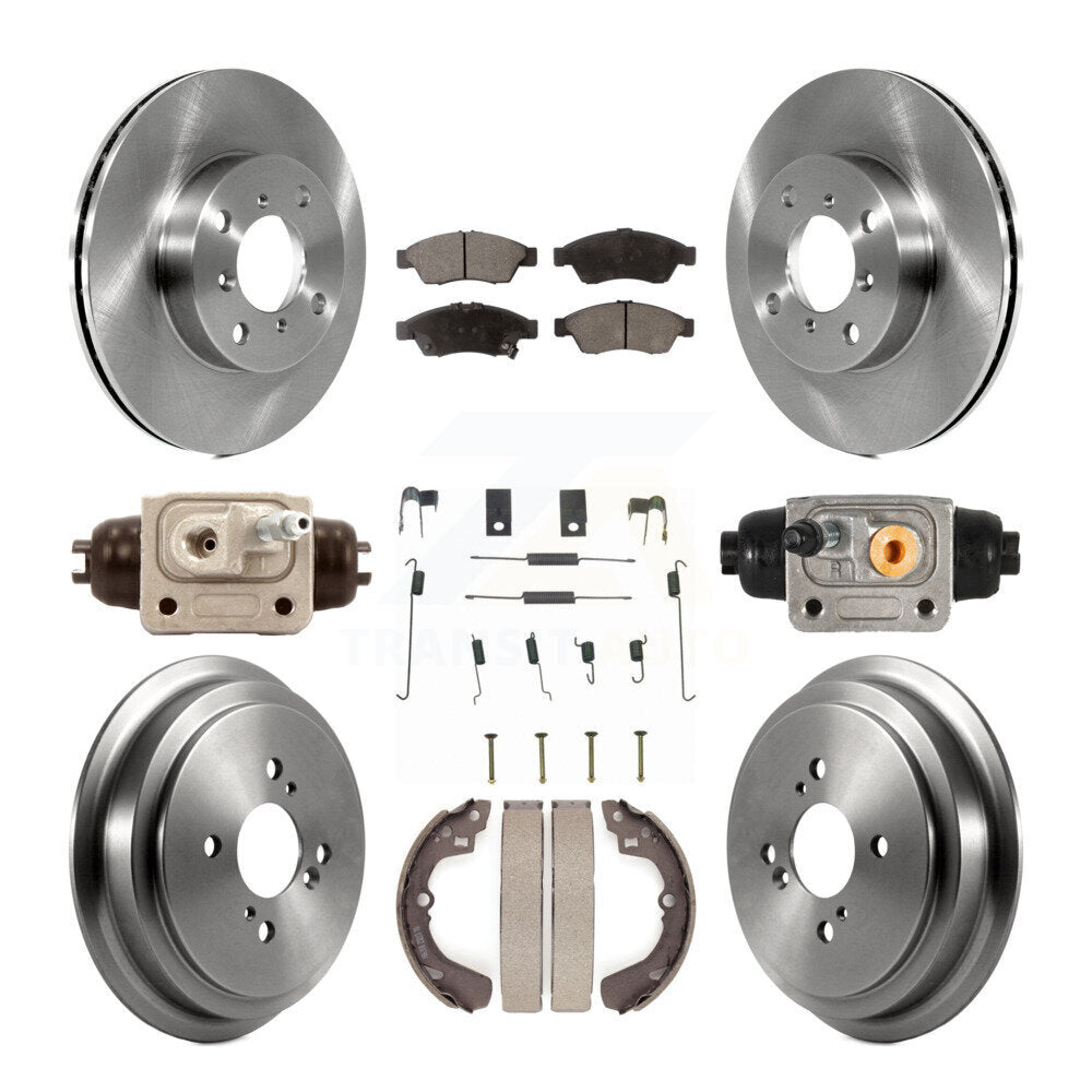 [Front+Rear] 2006-2007 Suzuki Aerio Premium OE Brake Rotor Drum Kit & Ceramic Pads For Max Braking