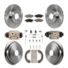 Charger l&#39;image dans la galerie, [Front+Rear] 2006-2007 Suzuki Aerio Premium OE Brake Rotor Drum Kit &amp; Ceramic Pads For Max Braking