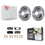 Rear Disc Brake Rotors And Ceramic Pads Kit For Hyundai Sonata Kia Optima