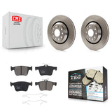Rear Brake Rotor & Ceramic Pad Kit For Volkswagen Atlas Audi Golf R S3 Q3 A3 TTS