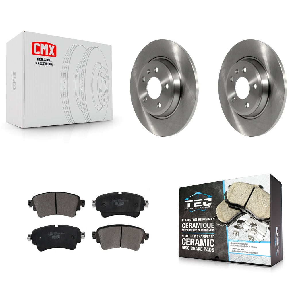 Rear Disc Brake Rotors And Ceramic Pads Kit For Audi A4 Quattro