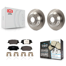 Rear Disc Brake Rotors Ceramic Pad Kit For Kia Sorento Hyundai Santa Fe Sport XL
