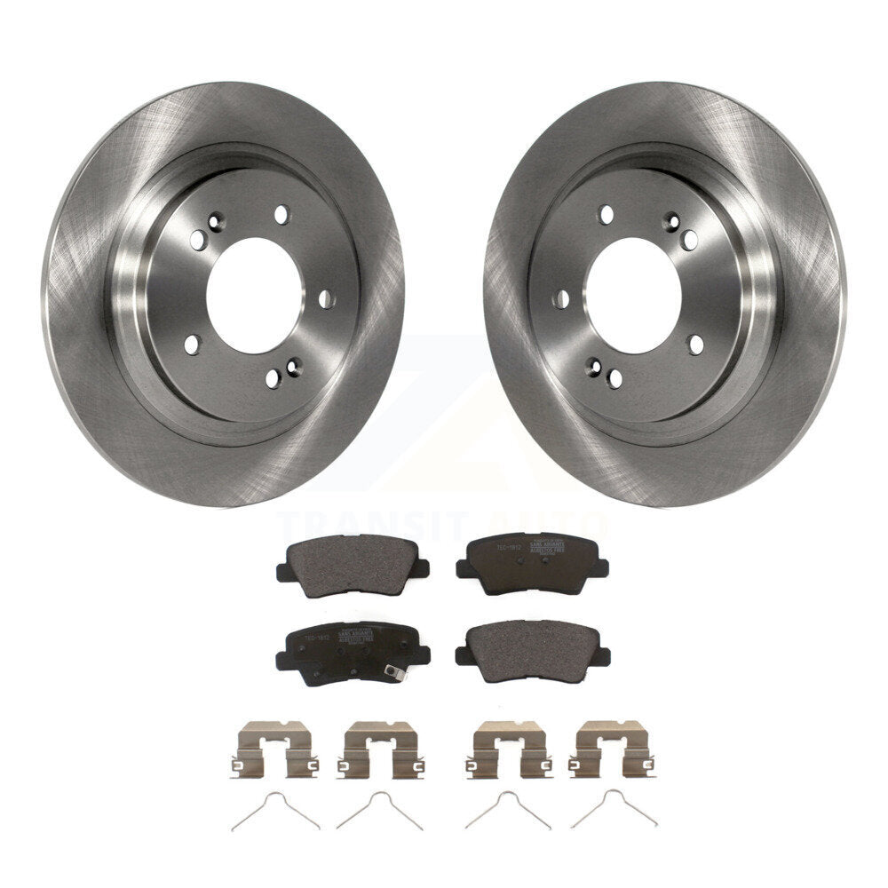 Rear Disc Brake Rotors And Ceramic Pads Kit For Kia Niro Hyundai Ioniq Soul EV